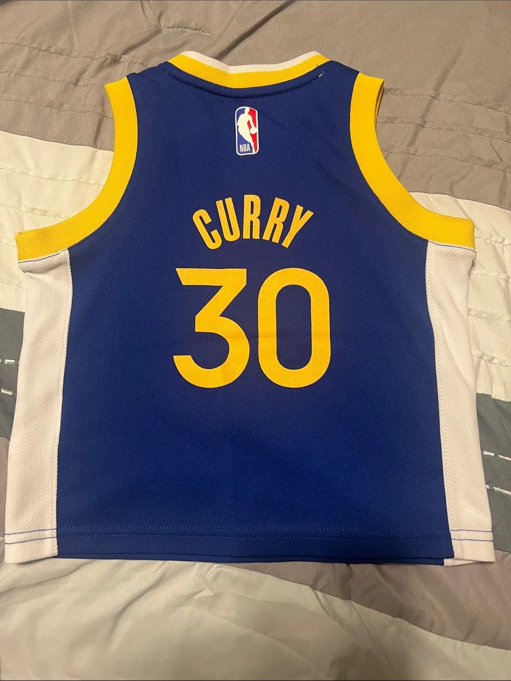 Nike Golden State Warriors Toddler 2T Jersey - Blue, Yellow & White